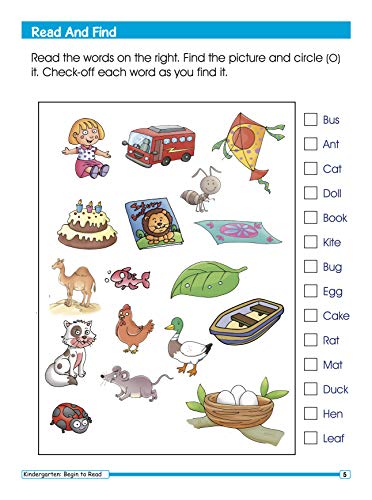 Activity Book : Kindergarten : Smart Scholars- Kindergarten Begin To Read Fun-filled Activities (Smart Scholars Series) (Paperback)