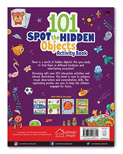 101 Spot the Hidden Objects Activity Book Boost Focus, Visual Discrimination & Observation Skills | Fun and Engaging Puzzles with Thematic Scenes | Ages 4–8 | 2 Hours of Screen-Free Brain-Boosting Fun (Paperback)