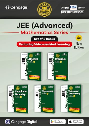 Cengage Mathematics Combo for JEE Advanced: Algebra + Calculus + Coordinate Geometry + Trigonometry + Vectors & 3D Geometry Set of 5 Books with Chapterwise Concept Videos & Online Assessments (Paperback)