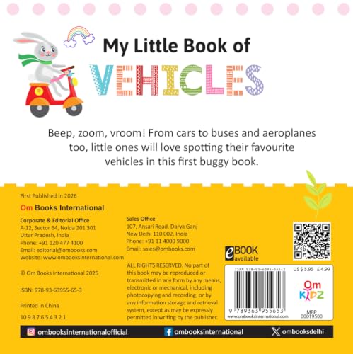 My Little Book of Vehicles Buggy Book | Cars, Buses, Aeroplanes & More | Early Learning Transportation Book for Toddlers Ages 1–3 | Educational Picture Book for Preschool Kids (Board book)