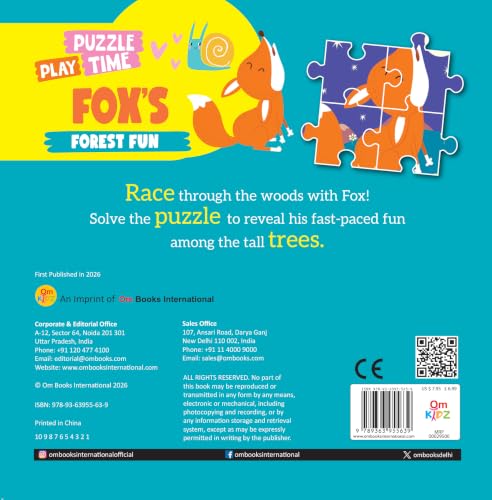 Puzzle Play Time: Play Fox's Forest Fun | Jigsaw Puzzle & Story Book for Kids | Woodland Animal Adventure Activity Book | Interactive Puzzle Book for Children Ages 1+ (Board book)