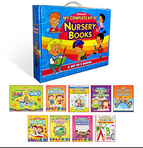 My Complete Kit of Nursery Books Pack - A Set of 9 Books| Preschool Books for Children Age 2 -5 Years | Art & Craft, English, Maths, Environmental Studies, Pattern Writing, English Practice Book, Math (Paperback)