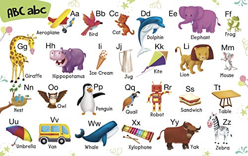 My First Book Big Book English Alphabets (ABC, abc) & Hindi Varnmala (क, ख, ग...), Numbers 1 to 10 & More | Fun with Animals, Body Parts Birds, Fruits, Vegetables | First Words & Visual Discovery | Ea (Board book)