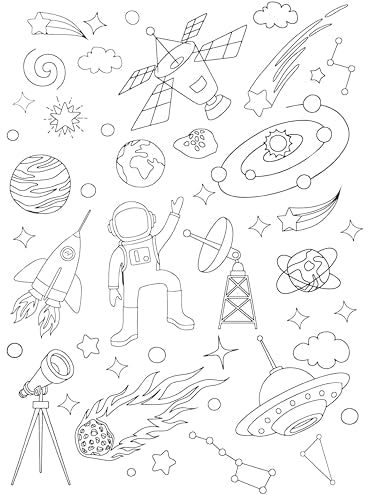 Colouring Book: Doodle Colouring Book Space (Paperback)