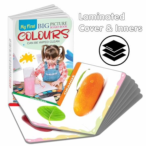 My First Big Picture Board Book Colours :- Simple learning book about colours, Bright Educational Book for Kids, Early Learning and Reading Fun (Board book)