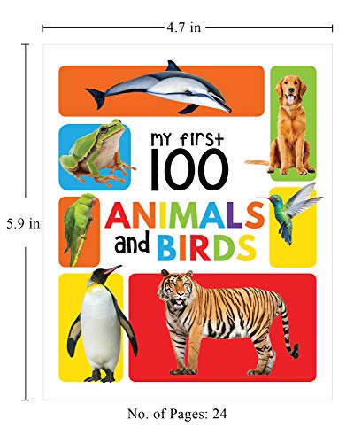 My First 100 Animals and Birds: Padded Board Book for Kids | Learn Names of Wild Animals, Farm Animals, Pets & Birds with Bright Pictures | Early Learning Book for Babies, Toddlers & Preschoolers | Ag (Board book)