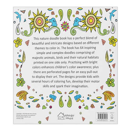 Nature Doodle Coloring Book : Children Coloring Book With Tear Out Sheets (Hardcover)