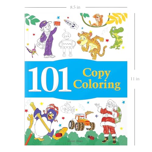101 Copy Coloring: Fun Activity Book For Children (Ages 3-6) I Screen Free time of 3 hours (Hardcover)