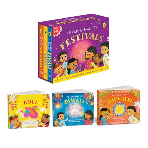 My Little Book of Festivals (Boxset) : Illustrated board books on the Indian festivals of Diwali, Holi and Navratri | Hindu mythology for kids age 3+ (Paperback)