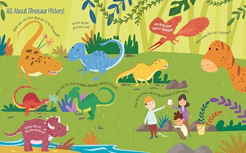 Board Book: Lift the Flap Question & Answer About Dinosaurs- Activity Book for Children Age 3-5 Years (Board book)