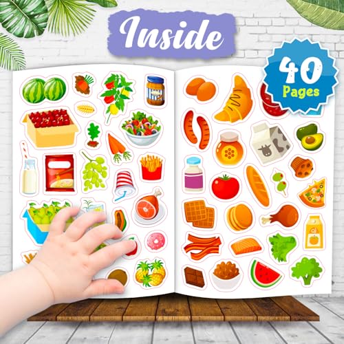 1001 Awesome Stickers Foods Book for Kids | Fun Food Stickers Activity Book | Learning & Creative Play (6+ Years) (Paperback)