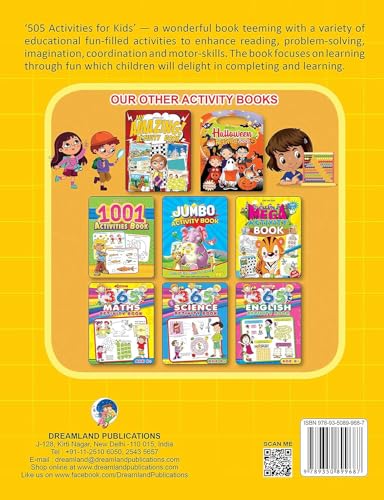 505 Activities for Kids Age 4+ with Fun-filled Educational Activities - Mazes, Connect the dots, Colouring, Word search, Picture puzzles (Paperback)