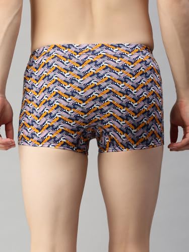 Lux Cozi Mens 100% Cotton Printed Mini Trunk | Printed Mini Trunk for Men | Color and Print May Vary | Mini Trunk for Men Pack of 3 (XL)