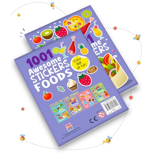 1001 Awesome Stickers Foods Book for Kids | Fun Food Stickers Activity Book | Learning & Creative Play (6+ Years) (Paperback)