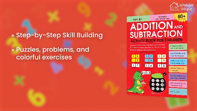 Addition and Subtraction Activity Book For Children - 80+ Activities Inside | Ages 5, 6, 7 | 2.5 hours of interactive and skill building fun (Paperback)
