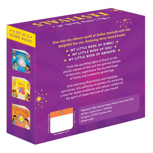 My Little Book of Festivals (Boxset) : Illustrated board books on the Indian festivals of Diwali, Holi and Navratri | Hindu mythology for kids age 3+ (Paperback)