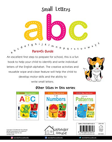 Reusable Wipe And Clean Book - Small Letters : Write And Practice Small Letters (Hardcover)