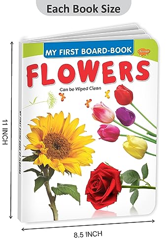 My First Board Books Flowers | Big Size Board Book For Kids By Sawan (Hardcover)