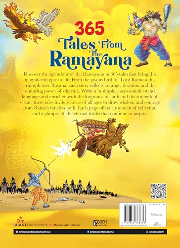 365 Tales from the Ramayana: Illustrated Indian Mythology Stories for Children | Lord Rama, Sita & Hanuman | Hindu Epic Tales | Moral Stories for Kids | 365 engaging stories from the Ramayana—one for  (Hardcover)