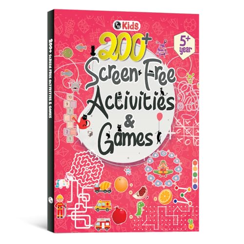 200+ Screen-Free Activities & Games Book For Kids 5+ Years Old | Mazes & Puzzles, Word Games, Crosswords, Patterns & Shapes, Logical Reasoning, Fun Brain Teasing Educational Activity Book For Toddlers (Paperback)