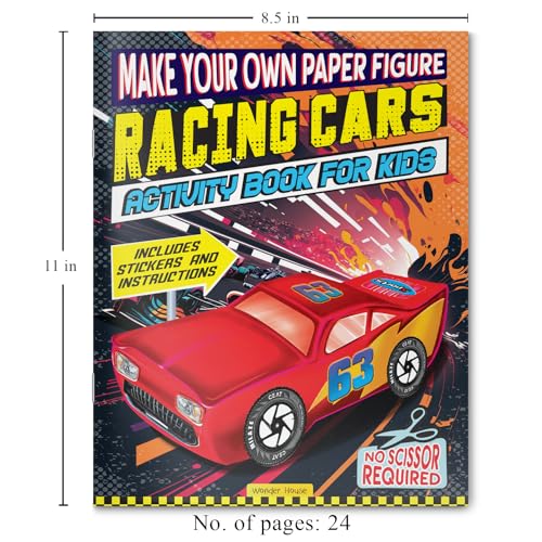 Make Your Own Paper Figures – Racing Cars Cut, Fold & Create Your Own Racetrack Cars | Ages 6–10 | DIY Craft Fun for 2+ Hours of Hands-On Play (Paperback)