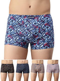 Lux Cozi Men's 100% Cotton Printed Inner Elastic Mini Trunk | Printed Mini Trunk for Men | Color and Print May Vary | Mini Trunk for Men Pack of 5 (XS)