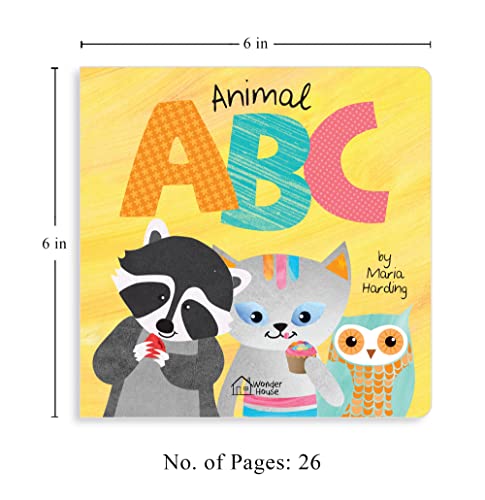 Animal ABC – Board Book for Kids: Playful Animals Teach A to Z with Bright Illustrations & Fun Rhymes | Learn the Alphabet with Tigers, Zebras, Elephants & More | Early Learning Alphabet Book for Babi (Hardcover)