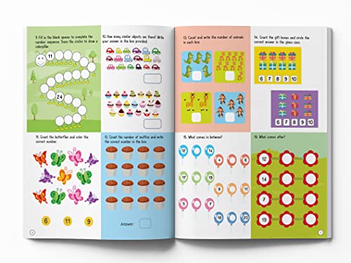 201 Maths Activity Book: Fun Activities and Practice Sheets | Learn Counting, Addition & Subtraction | Ages 4–7 | 3 Hours of Interactive Learning (Paperback)