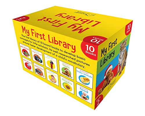 My First Library Pack 2: Boxset of 10 Board Books for Kids (Pack 2) | Includes Baby Objects, Baby Animals, Opposites, People at Work, Flowers, Food, Sea Animals, Things at Home, About Me & Toys | Earl (Board book)