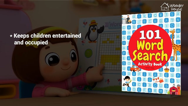 101 Word Search Activity Book: Large Grid Word Search Puzzles for Kids With Attractive Illustrations I Ages 3-6 I Vocabulary building I Learn new Words I Motor Skills improvement I 4 Hours of fun (Hardcover)
