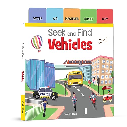 Seek And Find - Vehicles : Early Learning Board Books With Tabs (Board book)