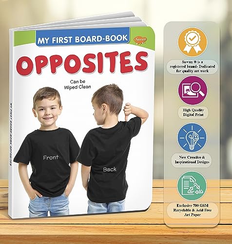 My First Board Books Opposites | Big Size Board Book For Kids By Sawan (Hardcover)