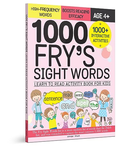 1000 Fry’s Sight Words: Learn to Read Activity Book for Kids | Build Reading Fluency & Confidence | Ages 5–9 | 1000+ High-Frequency Words Practice (Paperback)