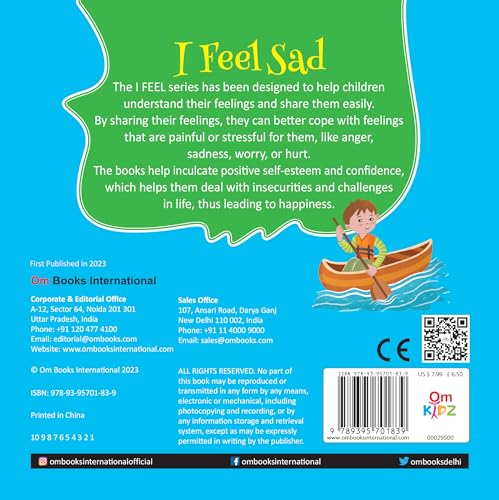 Board Book: I Feel Sad - I Feel illustrated books for kids - Board Book for Children Age 3-5 Years - Early learning board books (Board book)
