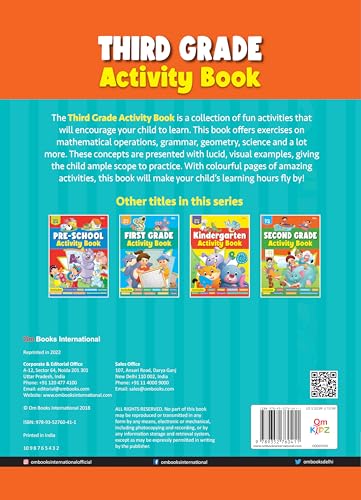 Third Grade Activity Book: 320 Pages of Practice for Ages 8-9 - Grammar, Math Operations, Writing, Social Science, Geometry, Measurement & Data Handling, Vocabulary, Science & more (Paperback)