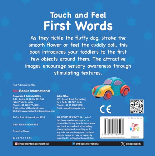 First Word Touch and Feel Board Book for Children: First Words with Sensory Fun in Every Turn | Early Word Recognition | First Vocabulary Skills with ... Learning for Babies (Large Print Story Book) (Hardcover)