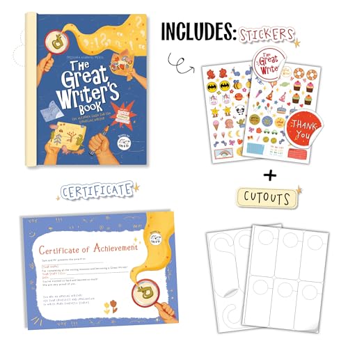 The Great Writer's Book for Kids | Creative Activity Book for Budding Writers with Stickers, DIY Craft, Cutouts & Certificate | Create Greeting Cards, Jokes, Stories & More (Ages 5-10) (Hardcover)