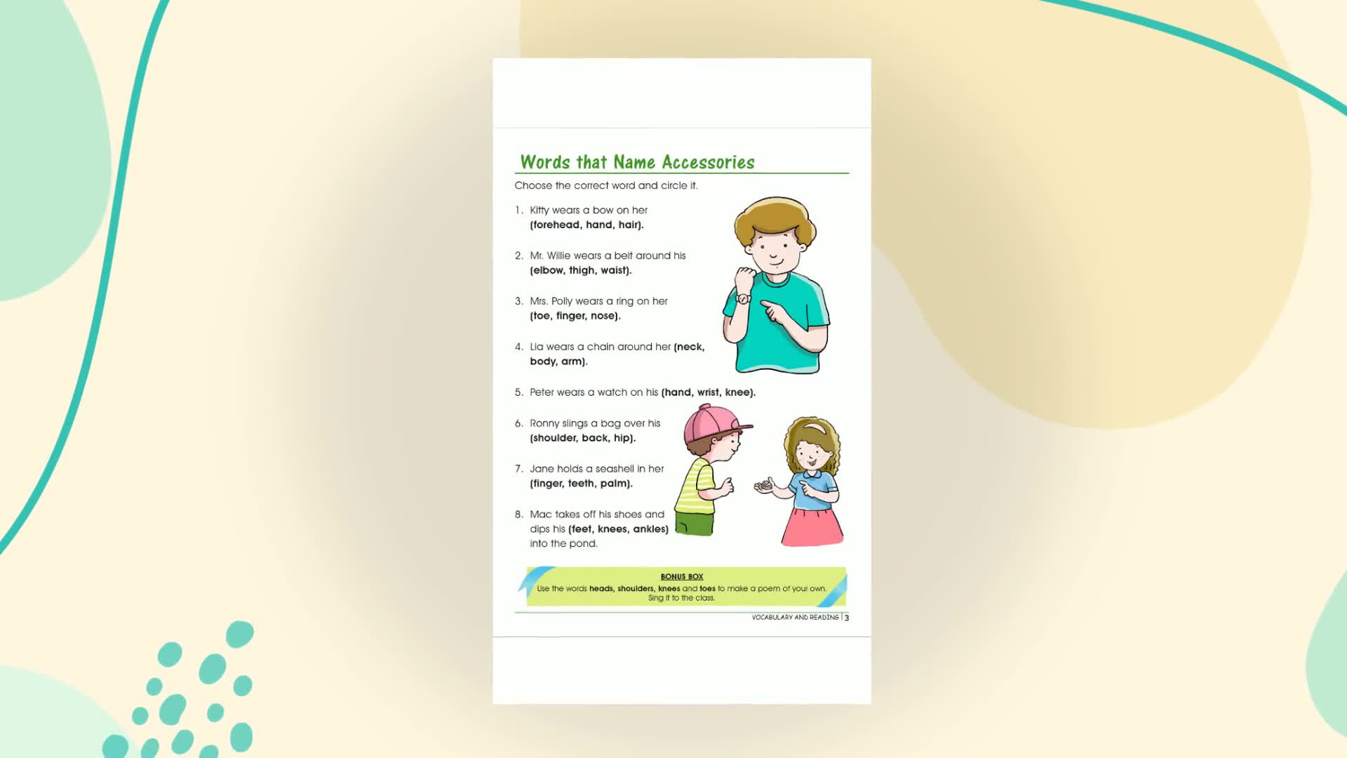 Activity Book : Vocabulary and Reading Activity Book- Colourful activities for kids (Paperback)