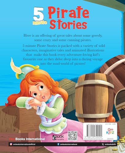 5 Minute Pirate Stories for Children: - Interesting Tales of Adventure for Kids | Short & Fun Read-Aloud Bedtime Stories | Exciting Sea Voyages with ... - Large Print (Large Print Story Book) (Paperback)