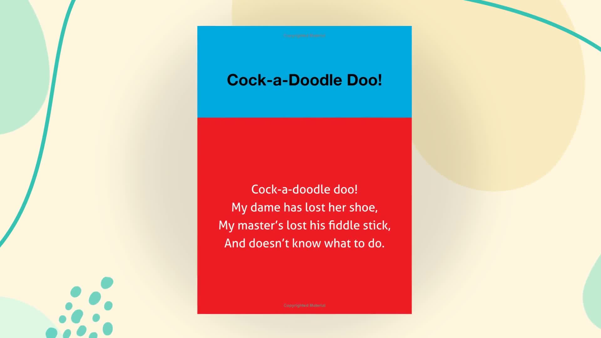 My First Book of Rhymes (Paperback)