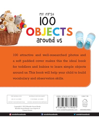 My First 100 Objects Around Us: Padded Board Book for Kids | Learn Names of Everyday Things at Home, School, Park & More with Bright Pictures | Early Learning Book for Babies, Toddlers & Preschoolers  (Board book)