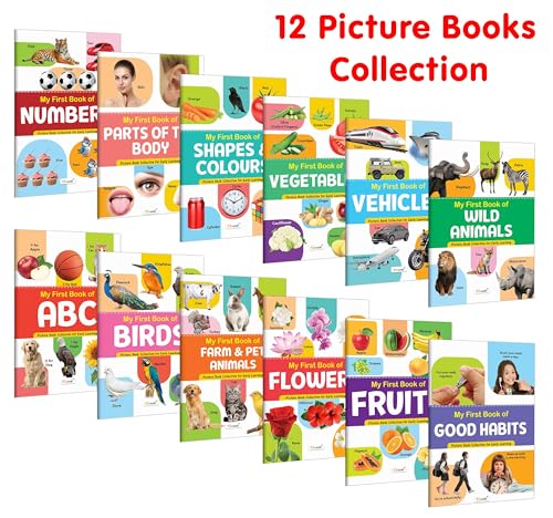 My First Picture Book Collection For Early Learning : Learning book for kids, Educational picture books for toddlers, Collection With 12 Topics, birthday gifts for Kids (Cards)