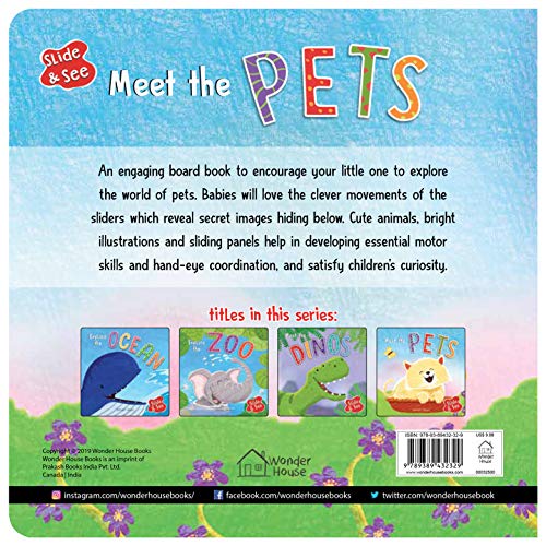 Slide And See - Meet The Pets : Sliding Novelty Board Book For Kids (Board book)