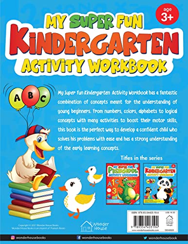 My Super Fun Kindergarten Activity Workbook for Children : Pattern Writing, Colors, Shapes, Numbers 1-10, Early Math, Alphabet, Brain Booster Activities, Following Directions, and Interactive Activiti (Paperback)