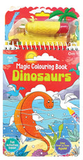Magic Colouring Book Dinosaurs - Easy to Hold Water Pen | Colouring Fun Activities | Wonderful Gift | Water Colouring Book | Age 3+ | 1 Refillable Water Pen
