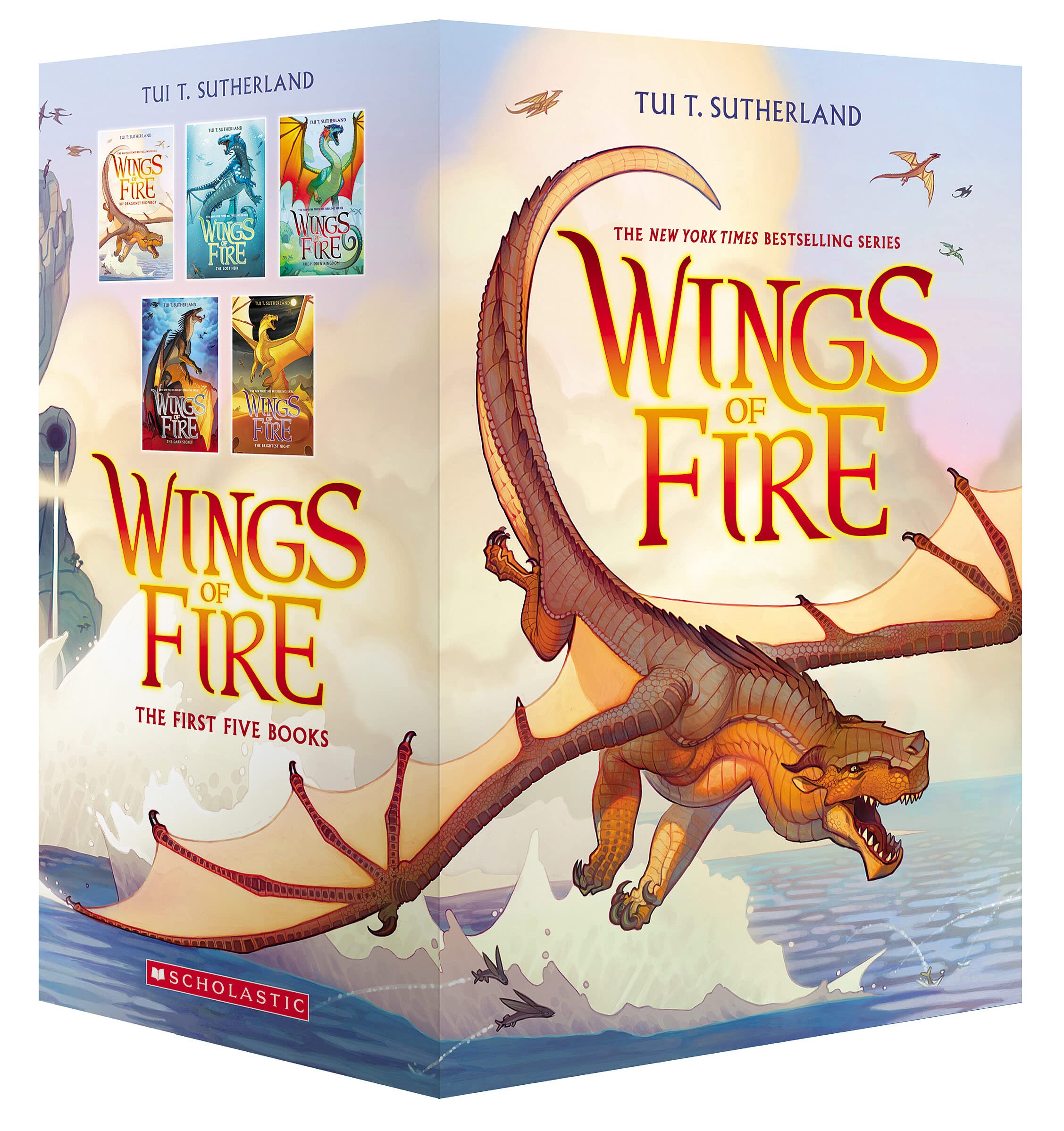 Wings of Fire Boxset, Books 1-5 (Wings of Fire): The Dragonet Prophecy / The Lost Heir / The Hidden Kingdom / The Dark Secret / The Brightest Night
