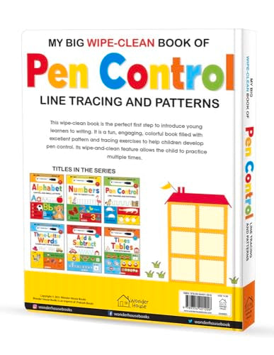 My Big Wipe And Clean Book of Pen Control for Kids : Line Tracing And Patterns (Board book)