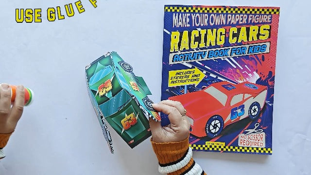 Make Your Own Paper Figures – Racing Cars Cut, Fold & Create Your Own Racetrack Cars | Ages 6–10 | DIY Craft Fun for 2+ Hours of Hands-On Play (Paperback)