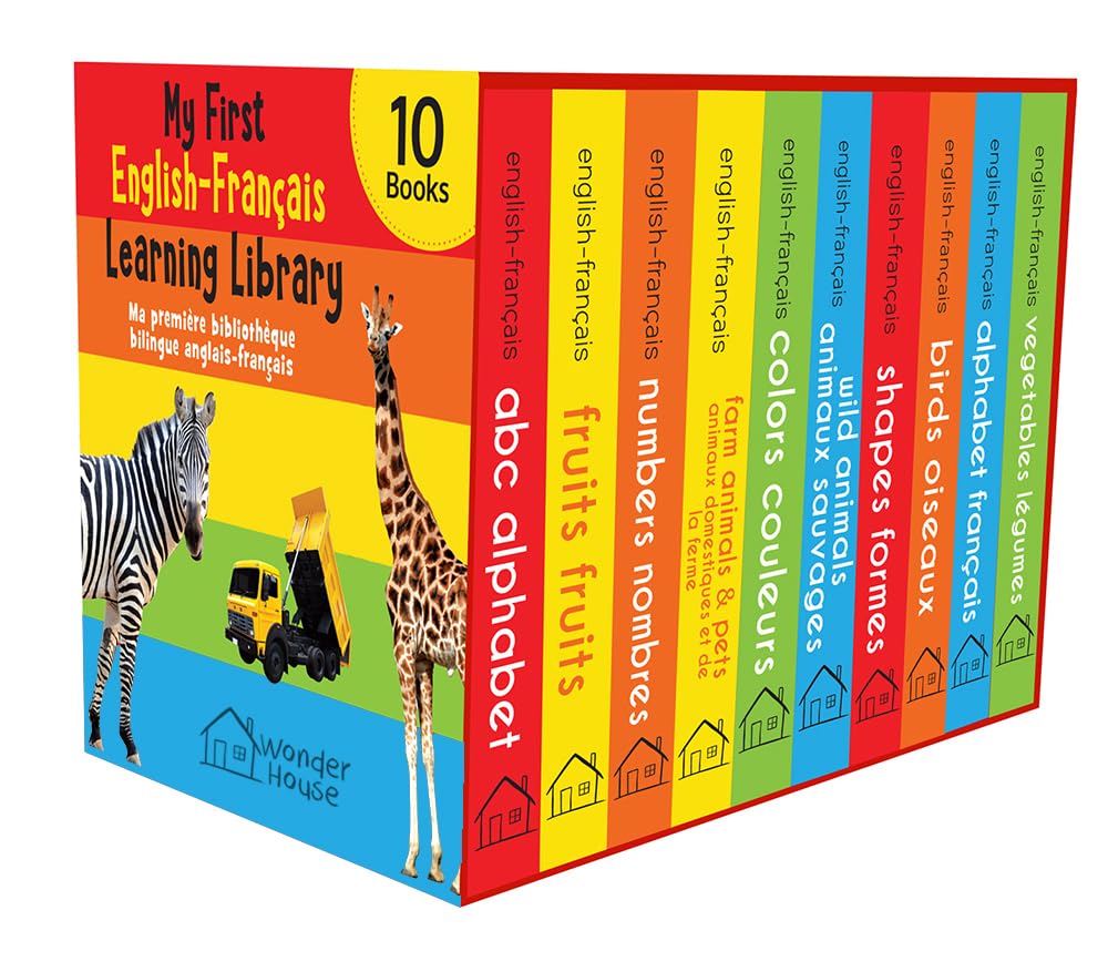 My First English-French Learning Library (Ma première bibliothèque bilingue anglais-français) : Boxset of 10 English - French Board Books (Board book)