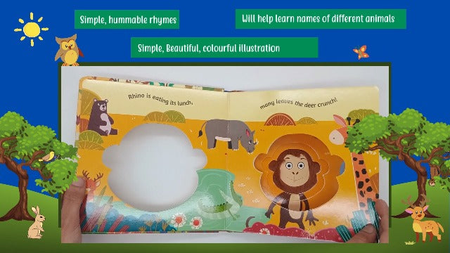 Board book: Peek into the Wild - Illustrated rhymes for kids - Board Book for Children Age 1-3 Years (Board book)